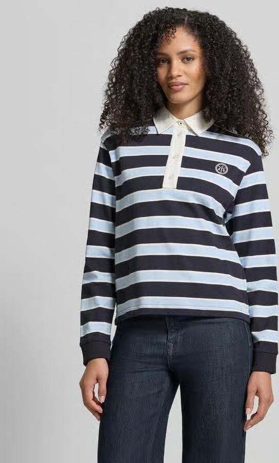 Jake*s Casual Shirt met lange mouwen met labelstitching - Foto 2