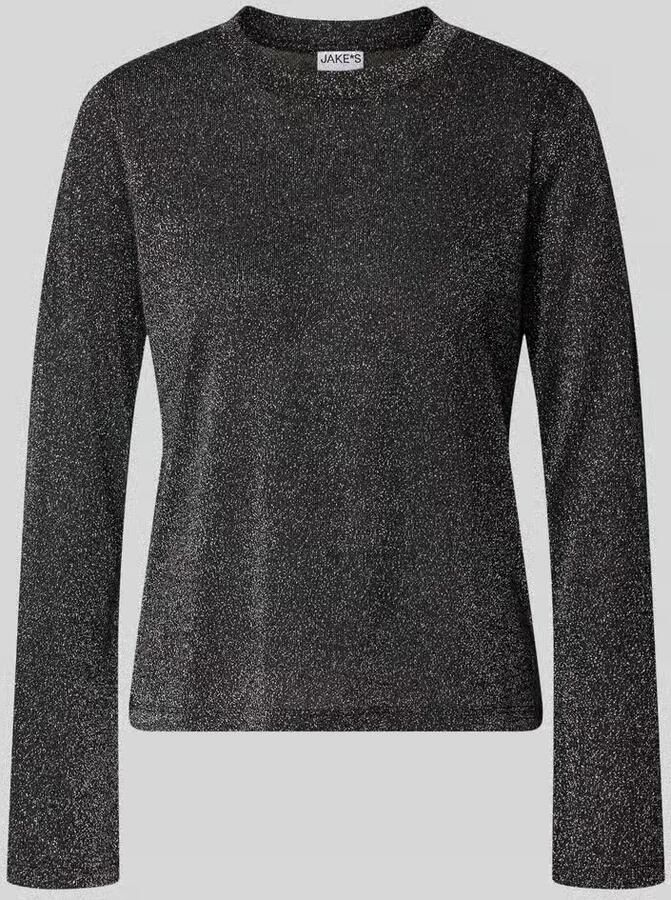 Jake*s Casual Shirt met lange mouwen met ronde hals