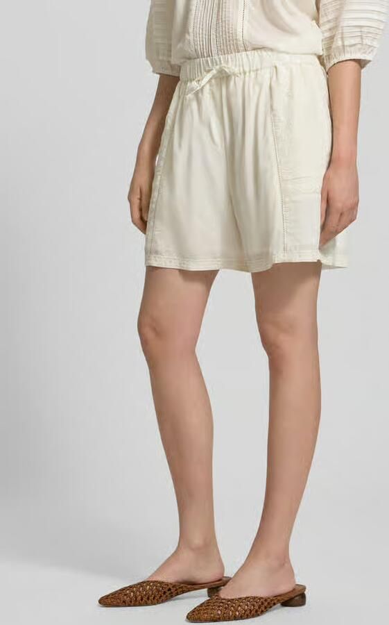 Jake*s Casual Short uit viscosemix met bloemige stitching - Foto 3