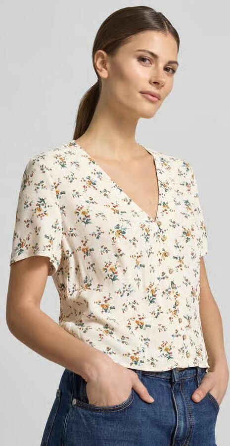 Jake*s Casual slim fit blouse van pure viscose