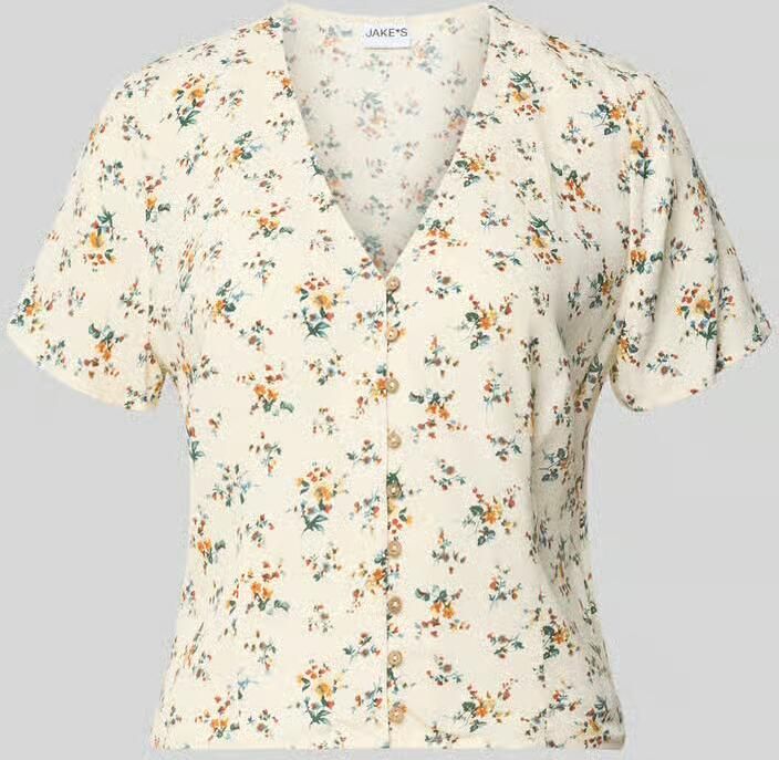 Jake*s Casual slim fit blouse van pure viscose - Foto 2