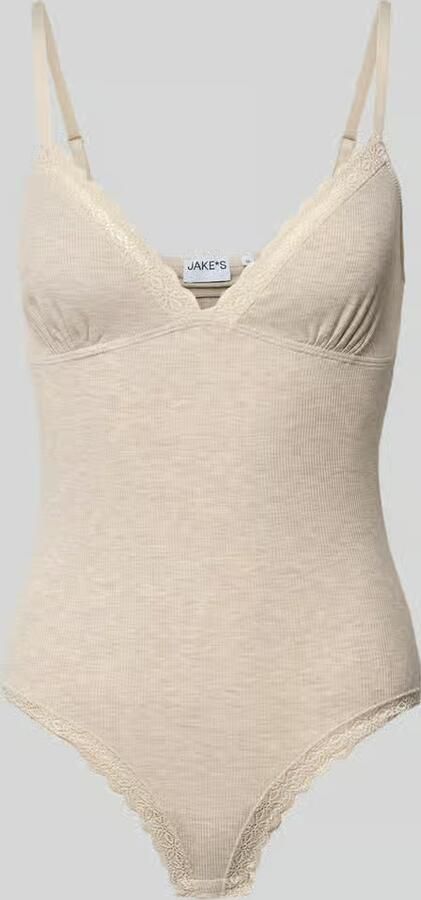 Jake*s Casual Slim fit body van modalmix model 'RibLaceBody'