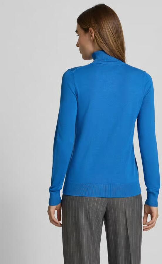 Jake*s Casual Slim fit shirt met lange mouwen van viscosemix in gebreide look