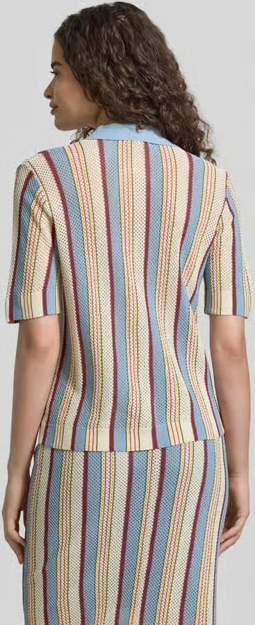 Jake*s Casual slim fit knitwear-poloshirt met doorlopende knoopsluiting - Foto 3