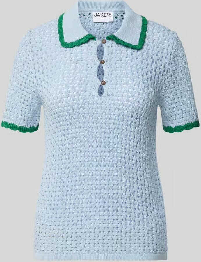 Jake*s Casual slim fit poloshirt in brei-look - Foto 2