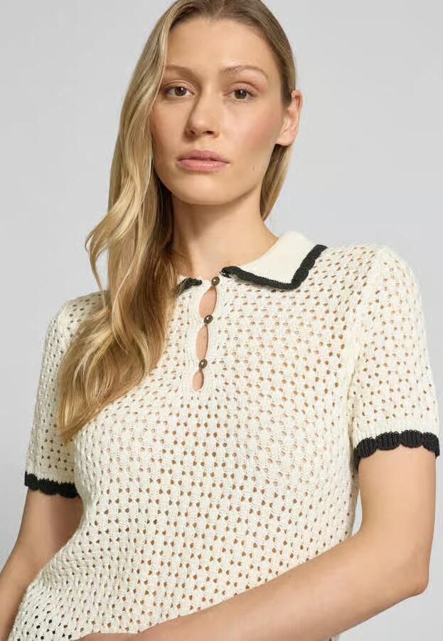 Jake*s Casual slim fit poloshirt in brei-look
