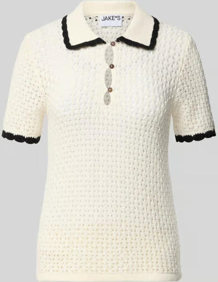 Jake*s Casual slim fit poloshirt in brei-look - Foto 2