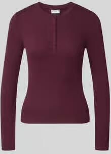 Jake*s Casual slim fit shirt met lange mouwen van katoenmix