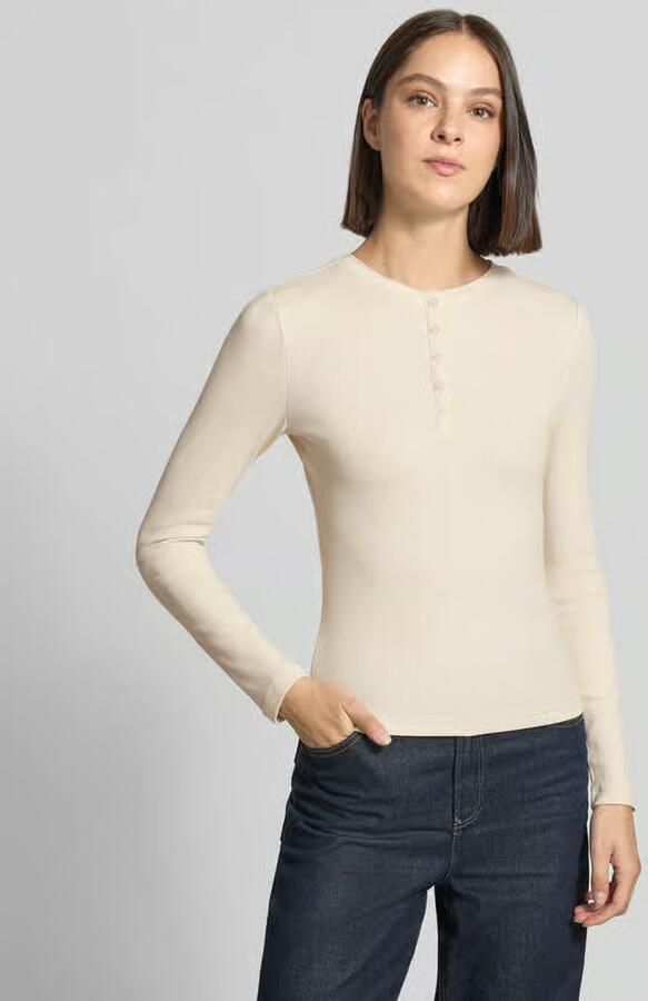 Jake*s Casual slim fit shirt met lange mouwen van katoenmix - Foto 2