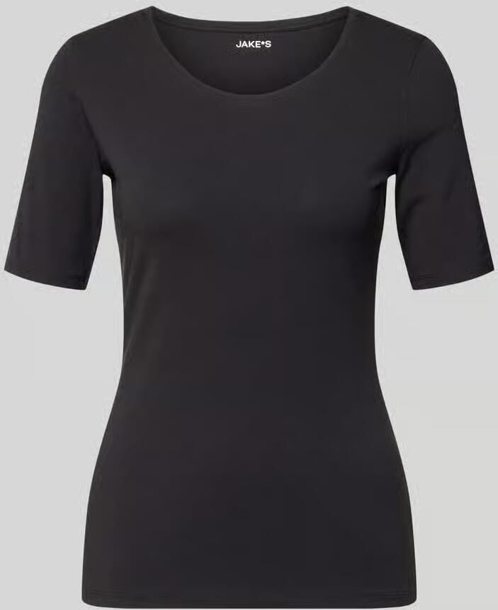 Jake*s Casual slim fit T-shirt van puur katoen - Foto 2