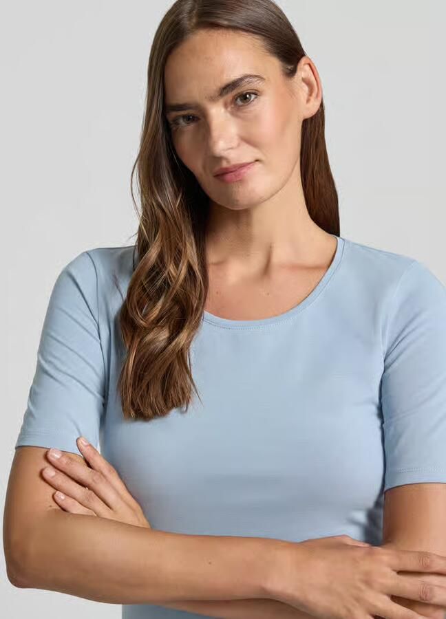 Jake*s Casual slim fit T-shirt van puur katoen