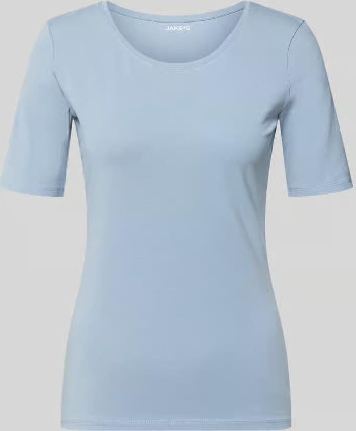 Jake*s Casual slim fit T-shirt van puur katoen - Foto 2
