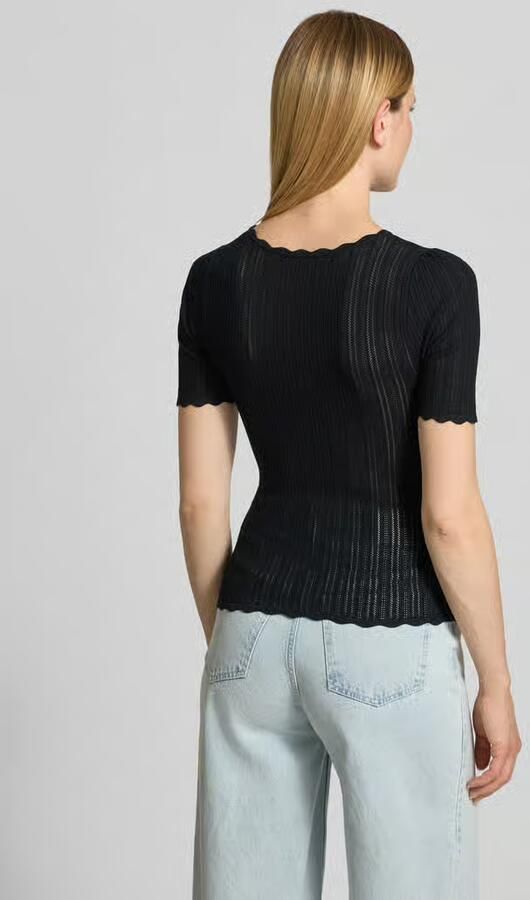 Jake*s Casual slim fit T-shirt van viscosemix in tricotlook - Foto 3