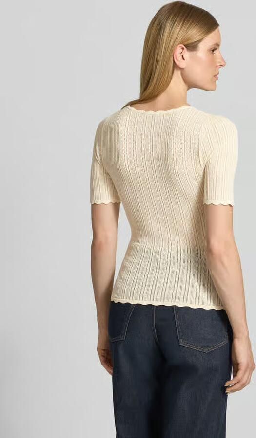 Jake*s Casual slim fit T-shirt van viscosemix in tricotlook - Foto 3
