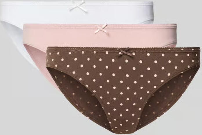 Jake*s Casual Slip van katoenmix in set van 3