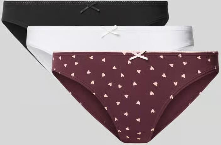 Jake*s Casual Slip van katoenmix in set van 3