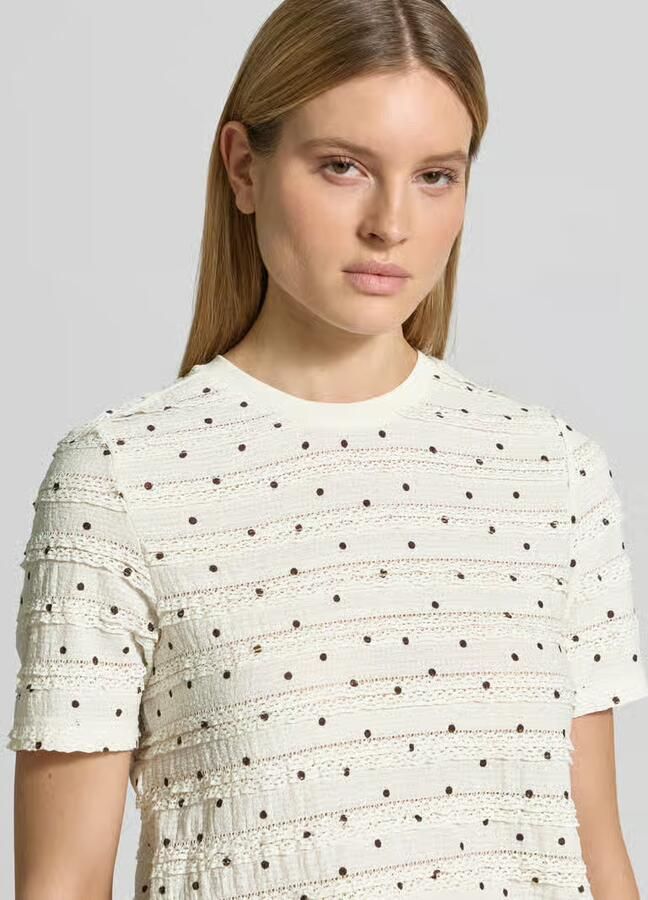 Jake*s Casual T-shirt in all-over look met ronde hals