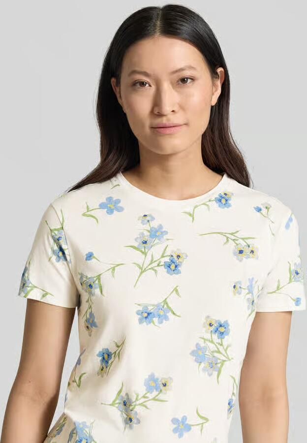 Jake*s Casual T-shirt in all-over look met ronde hals