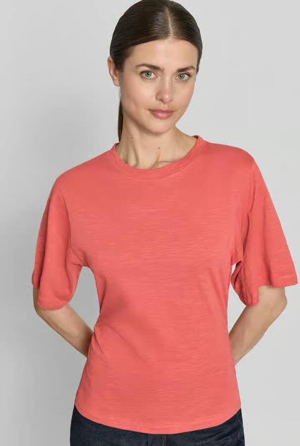 Jake*s Casual T-shirt met 1 2-mouwen en plooitjes