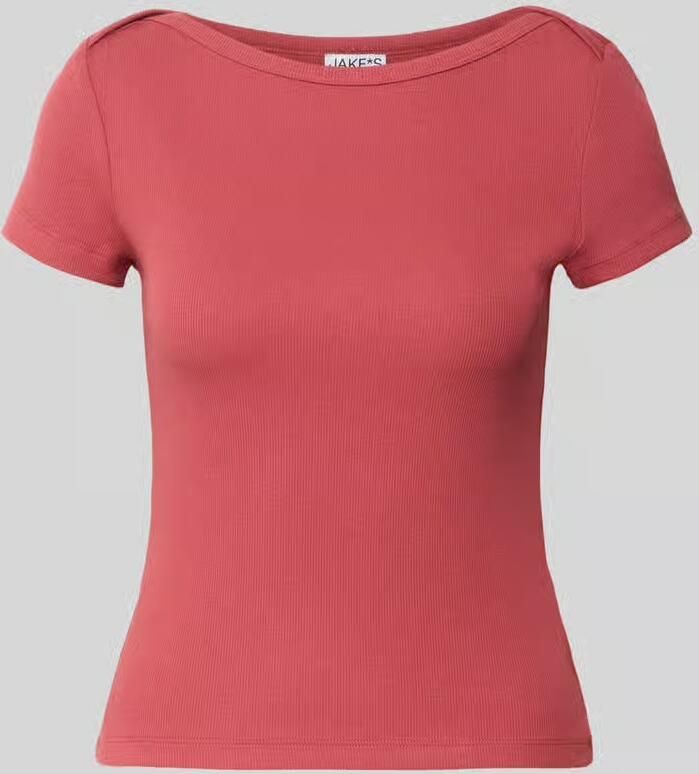 Jake*s Casual T-shirt met boothals - Foto 2