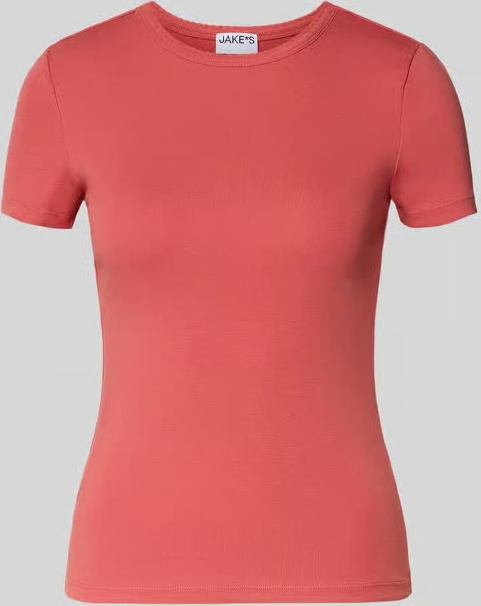 Jake*s Casual T-shirt met fijnrib en ronde hals - Foto 2