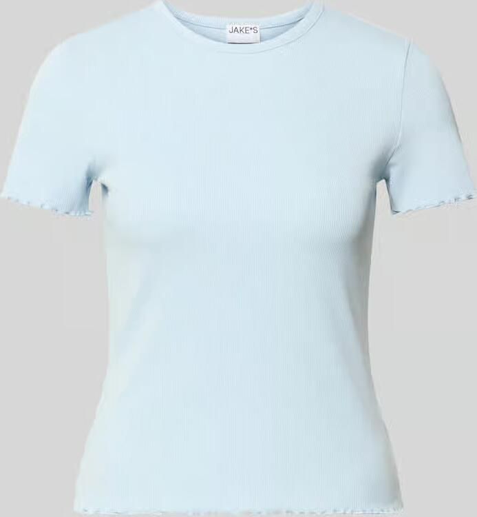 Jake*s Casual T-shirt met golvende zoom - Foto 2