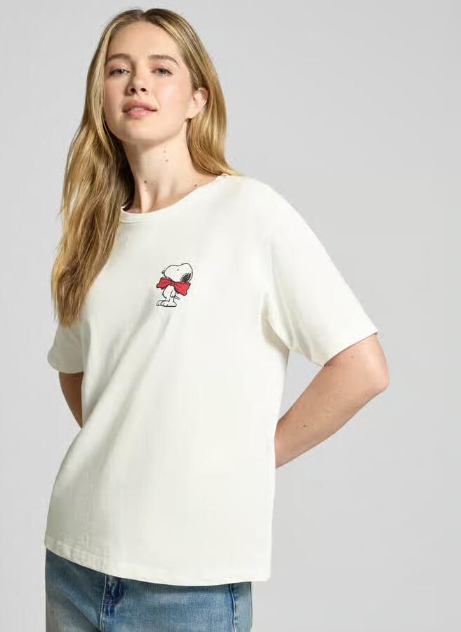 Jake*s Casual T-shirt met motiefprint en ronde hals