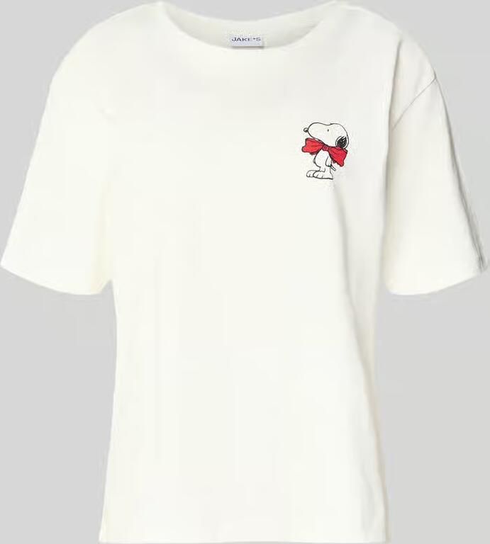 Jake*s Casual T-shirt met motiefprint en ronde hals - Foto 2
