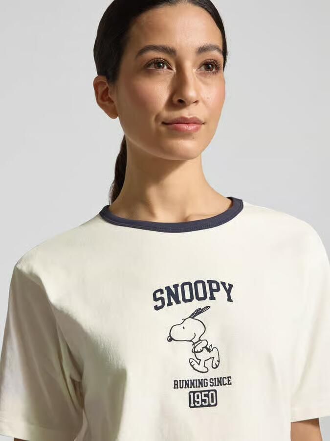 Jake*s Casual T-shirt met motiefprint en ronde hals
