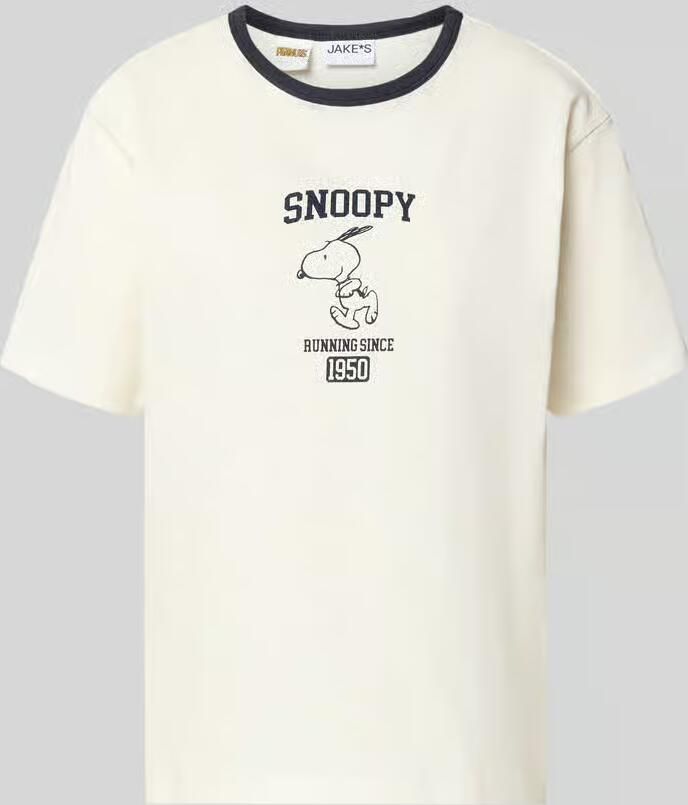 Jake*s Casual T-shirt met motiefprint en ronde hals - Foto 2