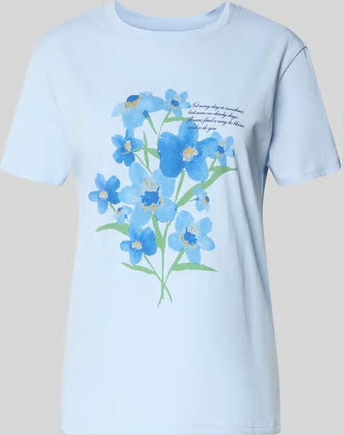 Jake*s Casual T-shirt met motiefprint en ronde hals - Foto 2