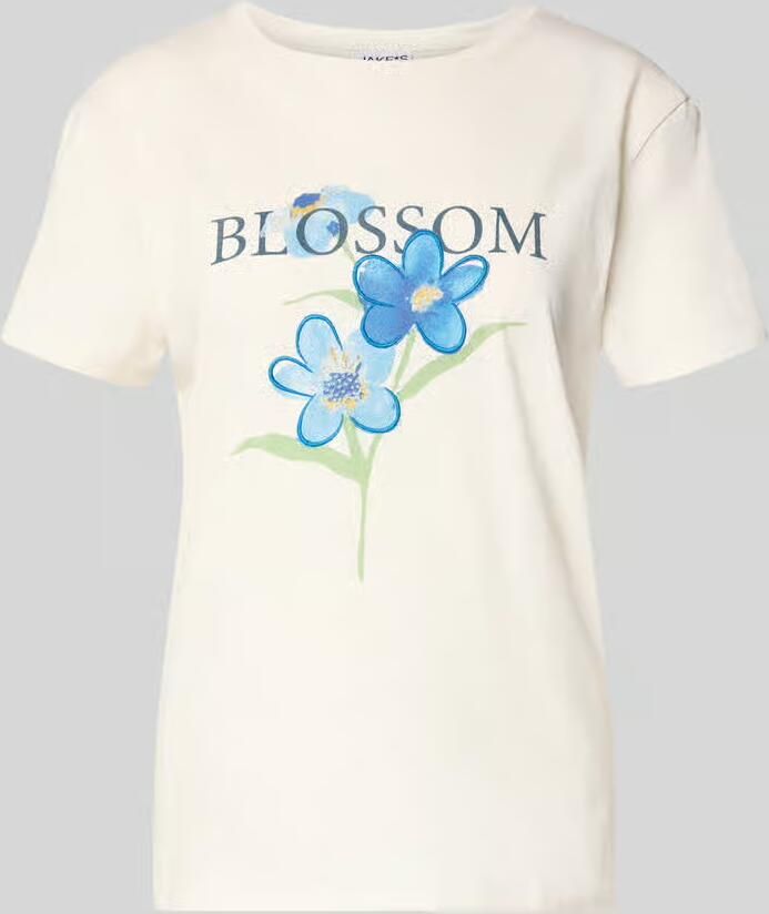 Jake*s Casual T-shirt met motiefprint en ronde hals - Foto 2