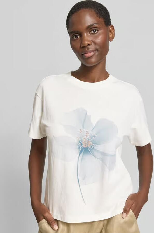 Jake*s Casual T-shirt met motiefprint en ronde hals