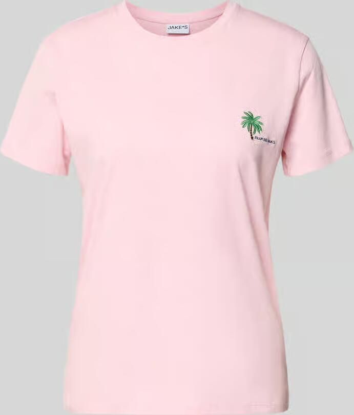 Jake*s Casual T-shirt met motiefstitching - Foto 2