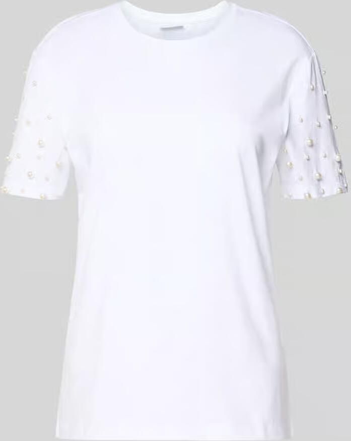 Jake*s Casual T-shirt met ronde hals en parels - Foto 2