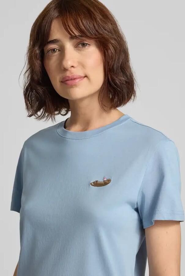 Jake*s Casual T-shirt met stitching en ronde hals - Foto 2