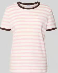 Jake*s Casual T-shirt met streepmotief en ronde hals