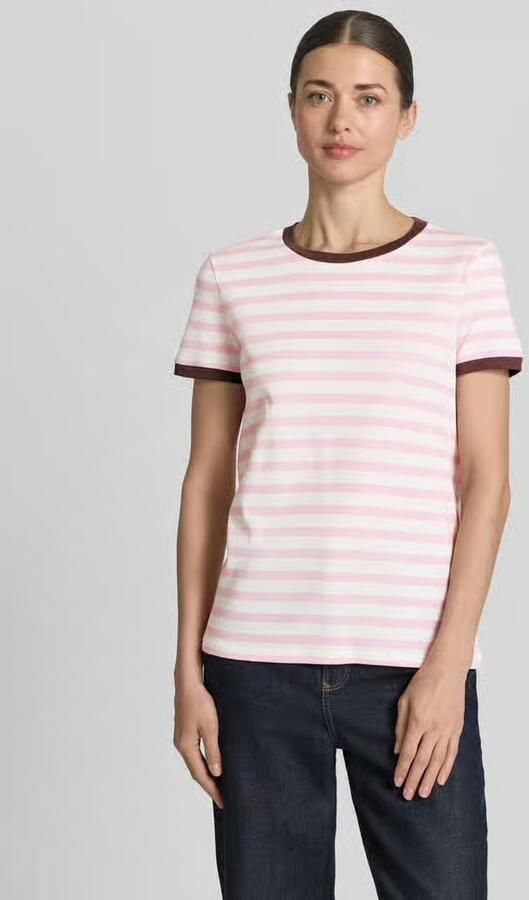 Jake*s Casual T-shirt met streepmotief en ronde hals - Foto 3
