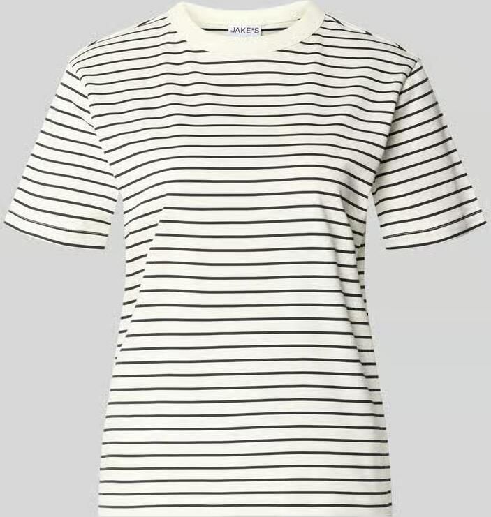Jake*s Casual T-shirt van zuiver katoen
