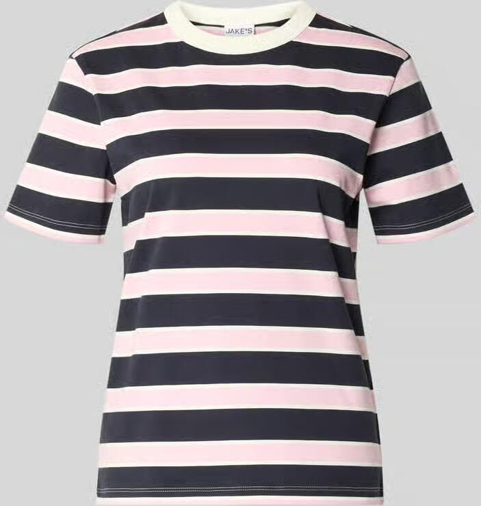 Jake*s Casual T-shirt van zuiver katoen