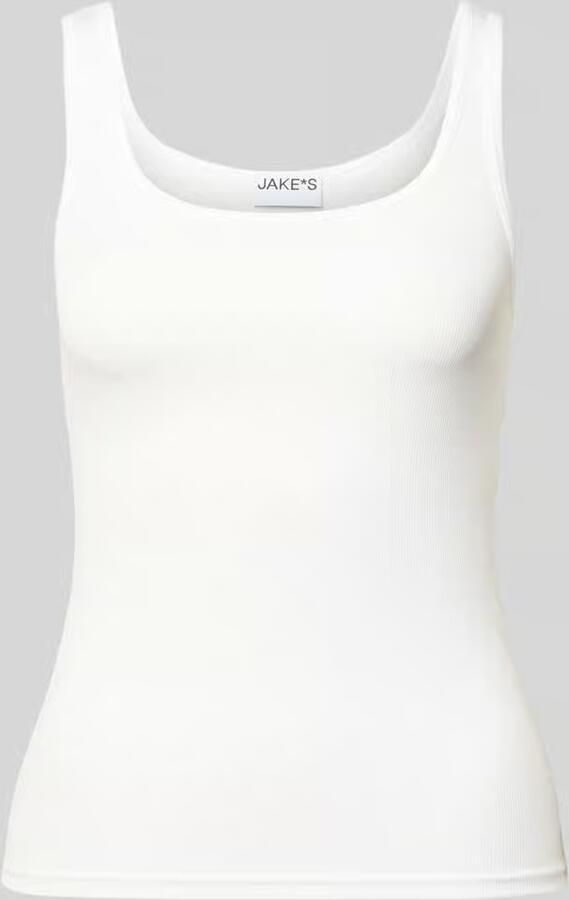 Jake*s Casual Tanktop met fijnrib en ronde hals - Foto 2