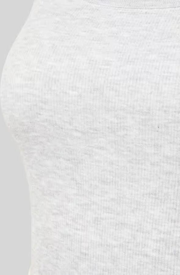 Jake*s Casual Tanktop met fijnrib en ronde hals