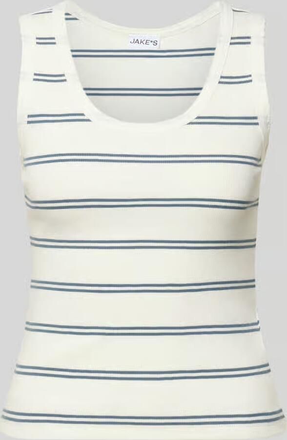 Jake*s Casual Tanktop met fijnrib en ronde hals - Foto 2