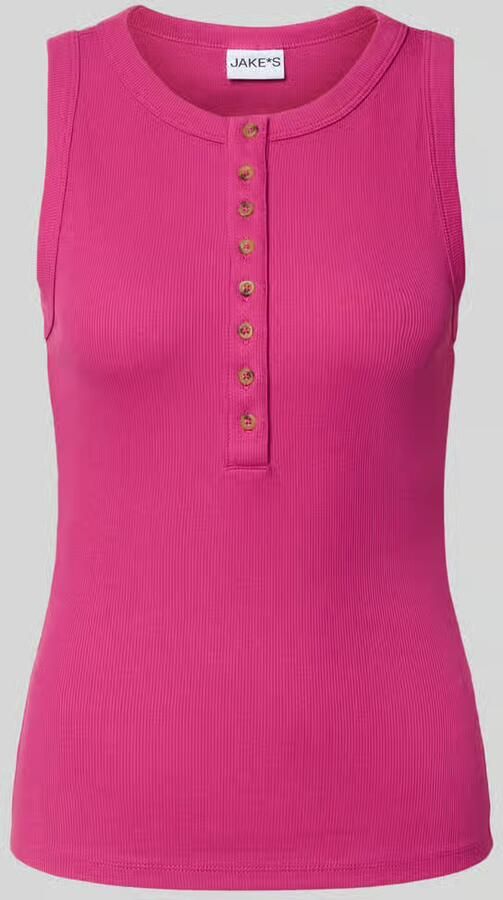Jake*s Casual Tanktop met knoopsluiting - Foto 2