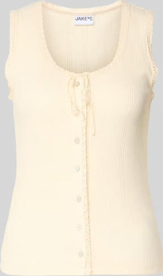 Jake*s Casual Top met bandjes met ronde hals en knoopsluiting - Foto 3