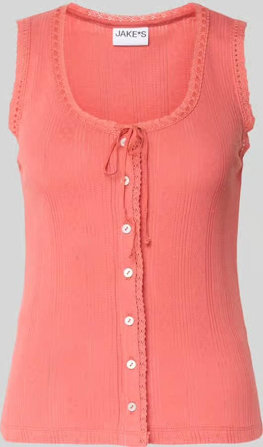 Jake*s Casual Top met bandjes met ronde hals en knoopsluiting - Foto 2