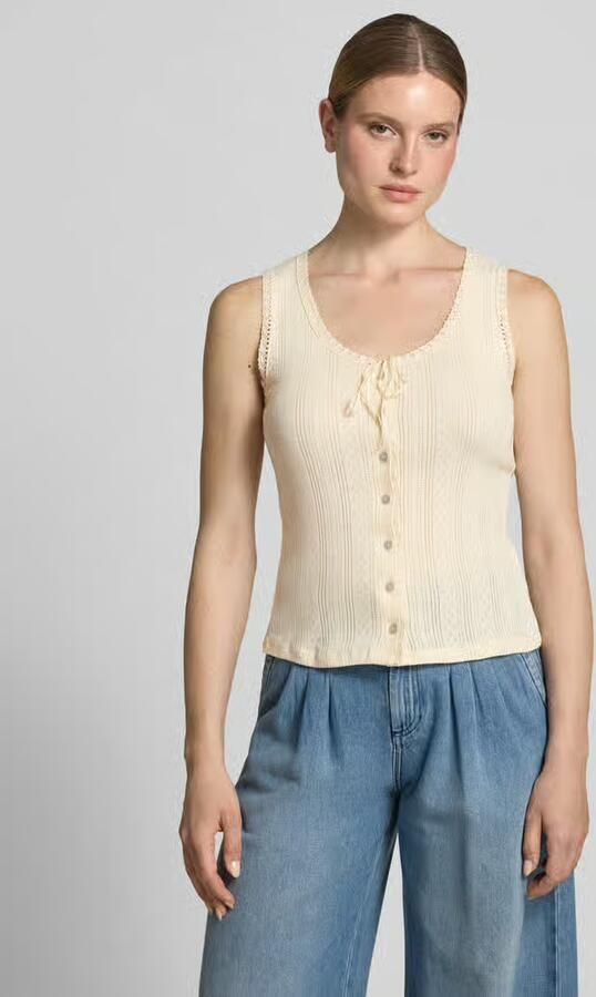 Jake*s Casual Top met bandjes met ronde hals en knoopsluiting - Foto 2
