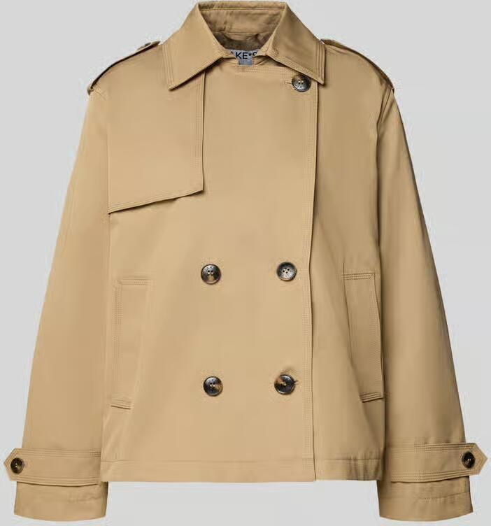 Jake*s Casual Trenchcoat in kort design met katoen - Foto 2