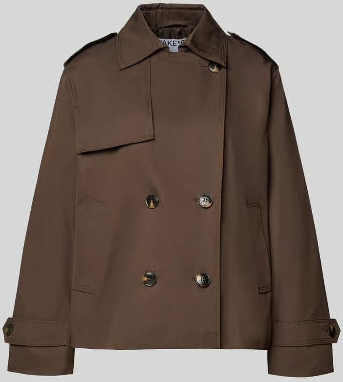 Jake*s Casual Trenchcoat in kort design met katoen - Foto 3