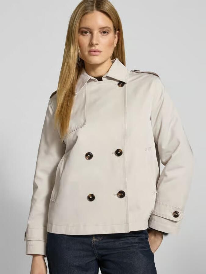 Jake*s Casual Trenchcoat in kort design met katoen